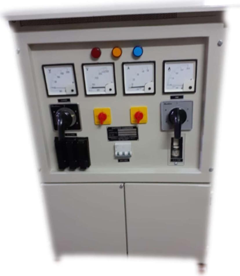 Train Lighting Battery Charger control panel with analog meters and disconnect switches